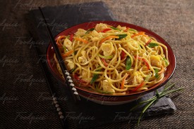 Egg Hakka  Noodles Chinese Hakka Noodles Stir-Fried With Eggs image preview